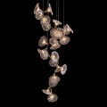 Indoor Decorative Trumpet Flower Spiral Glass Chandelier