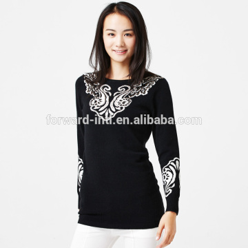 Special Pattern Cashmere Pullover Sweater