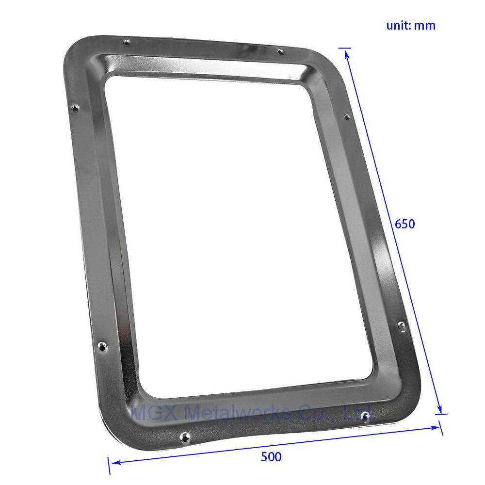 VLFS0004 Metal Door Square Vision Window Frame Size