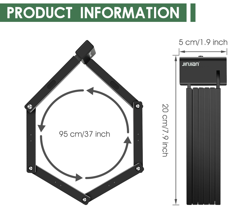 New high quality hardened steel antitheft foldable e-bike bicycle cycle lock bike folding lock