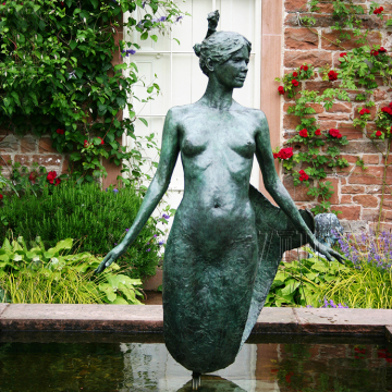 Classic Design Life Size modern bronze mermaid statue