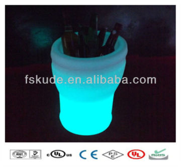 plastic led ice bucket round large glowing led ice bucket