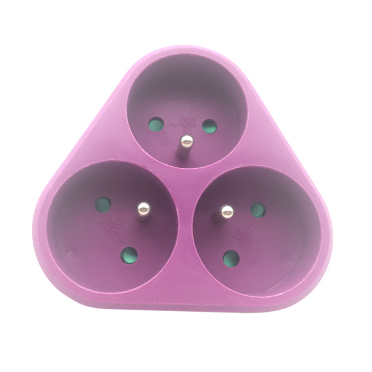 French type triangular adapter without switch