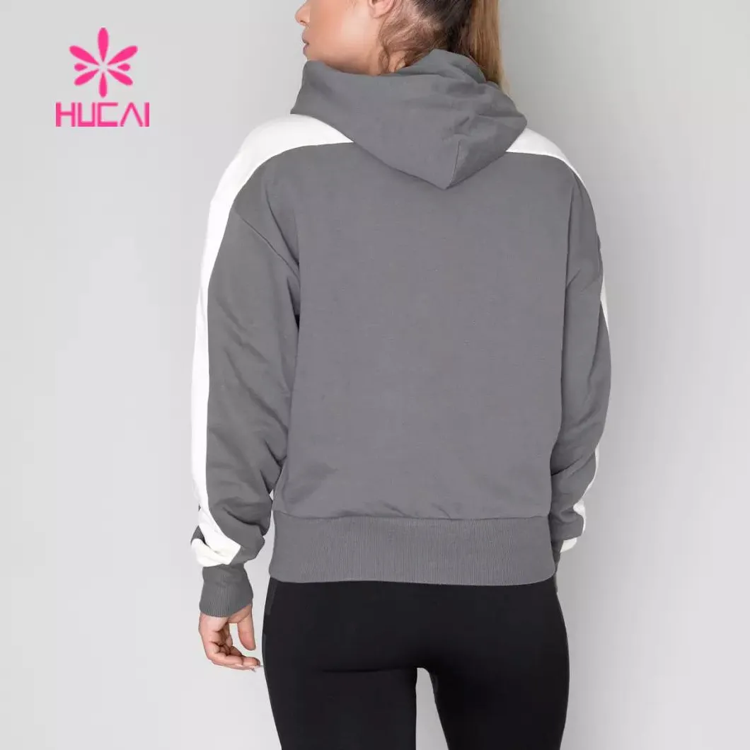 OEM Service Gym Cotton Spandex Classical Sports Hoodie for Women