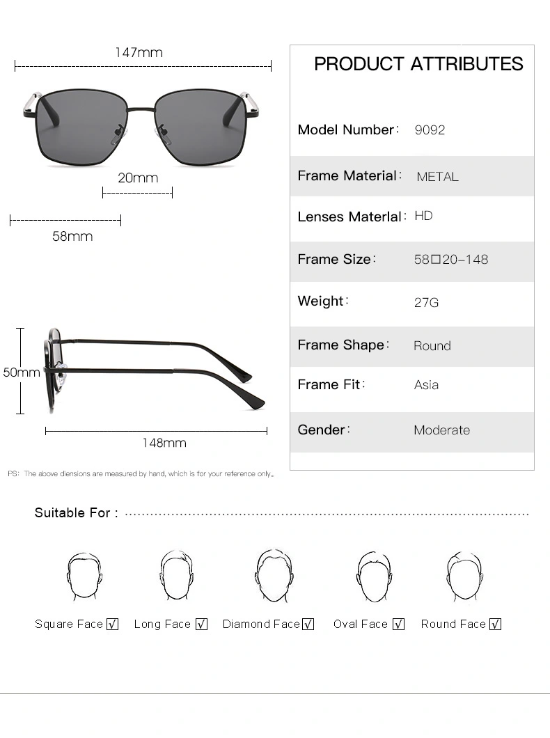 90's Retro Style UV400 Metal Sunglasses