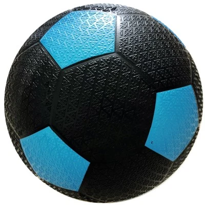 Black Color Blue Panel Rubber Football Sporting