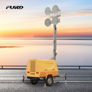 Diesel Generator 4000W Mobile Light Tower with multi-directional adjustable