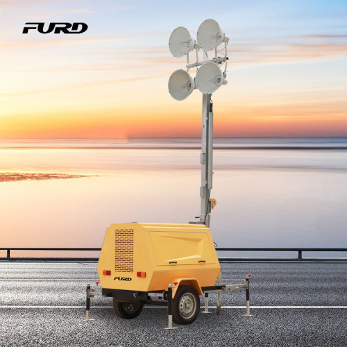 Diesel Generator 4000W Mobile Light Tower with multi-directional adjustable