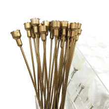 Factory Wholesale Gold, Silver, Green DIY Flower Plastic Stems for Preserved Roses
