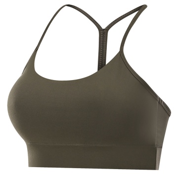 Reggiseno yoga con spalline sottili con retro a vogatore