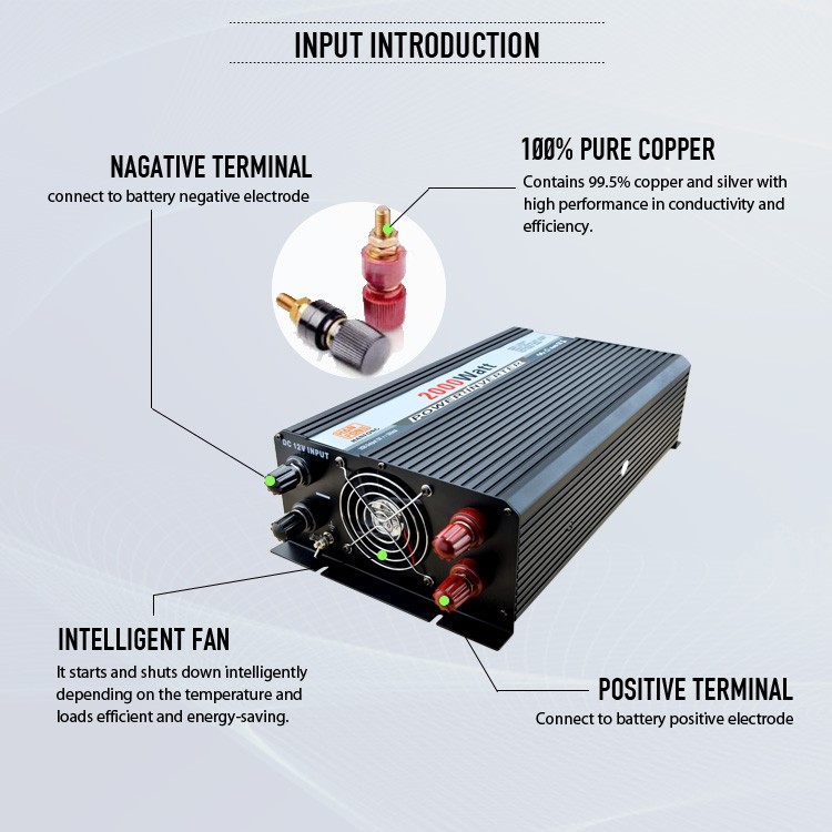 2000w 12v 240v Car Inverter To 240v Solar Saving System New Energy Invertor