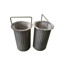 Stainless steel fine filter mesh basket Alcohol basket filter Metal mesh filter basket