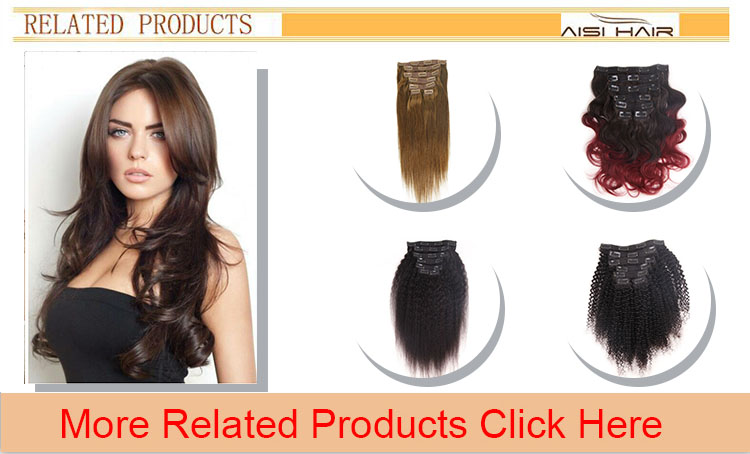 Aisi Hair 8a Unprocessed Wholesale  Brazilian Hair Extensions with Clips