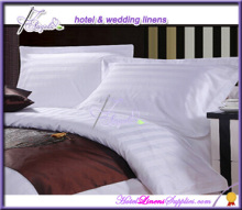 300TC white stripe pillow covers, white pillow shams-wholesale price