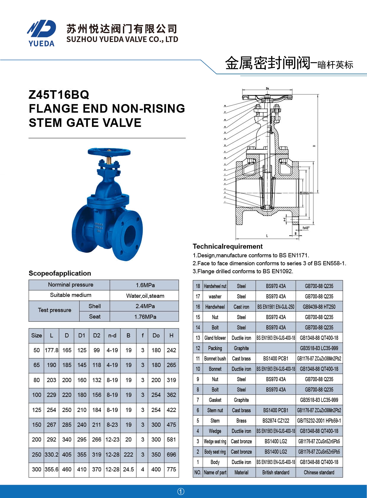 metal seated gate valve non-rising