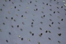 100%Nylon Gold Pattern Mesh Fabric With Lulu