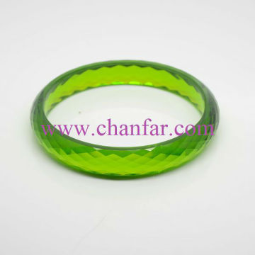 Newest Clear Green Resin Ladies Bangle