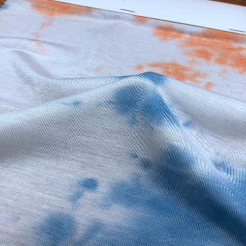 Tessuto Siro Jersey Terylene Tie Dye Rayon Tessuto