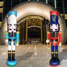 Outdoor Christmas Polyresin Fiberglass Nutcracker Soldier Statue Sculpture