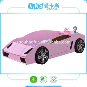 2015 Hot sale Lamborghini kids pink& yellow racing car bed 001 & 002