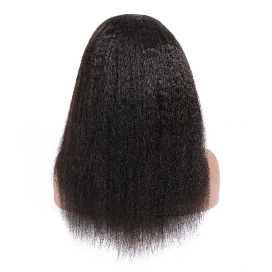 Factory Wholesale Price Transparent Lace 100% Human Hair Wigs Virgin Hair Kinky Straight Human Hair wigs