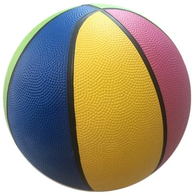 Four Color Size 7 Rubber Basketball