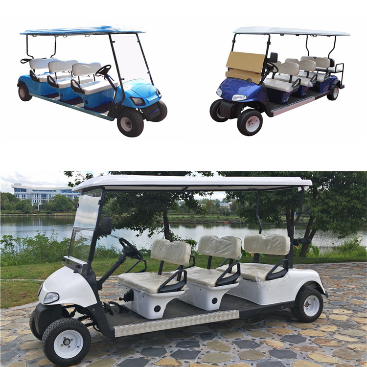 6 Seaters Golf Carts with 2 rear seats