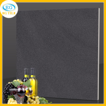 Nero black sandstone imitating double charge polished porcelain ceramic tile