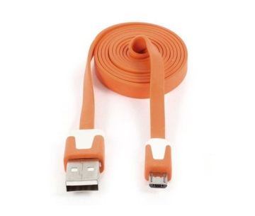 Orange Micro Usb Charging Data Cable , High Speed Data Transfer Cable