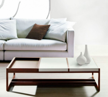 Stone Iron Marble Top Coffee Table