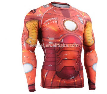 Custom gym training shirts sublimated lycra rush guards