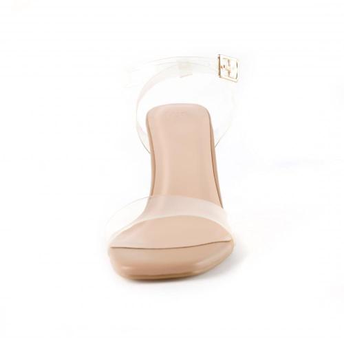 Ladies Sandal With Transparent Heel