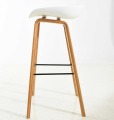 Taburetes de barra alta silla de bar de madera al por mayor moderna