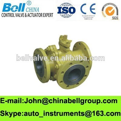 Carbon Steel Floating 3 Way "T" Type Ball Valve