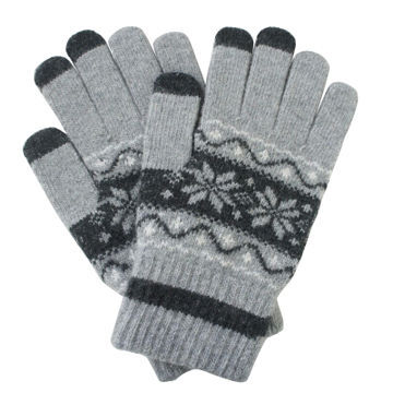 Winter Knitted Gloves, New Popular Style/Made of Acrylic/Polyester/Warm/Comfortable/Jacquard/Weave