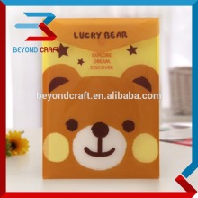 A4 size plastic file envelop with magic tape for students