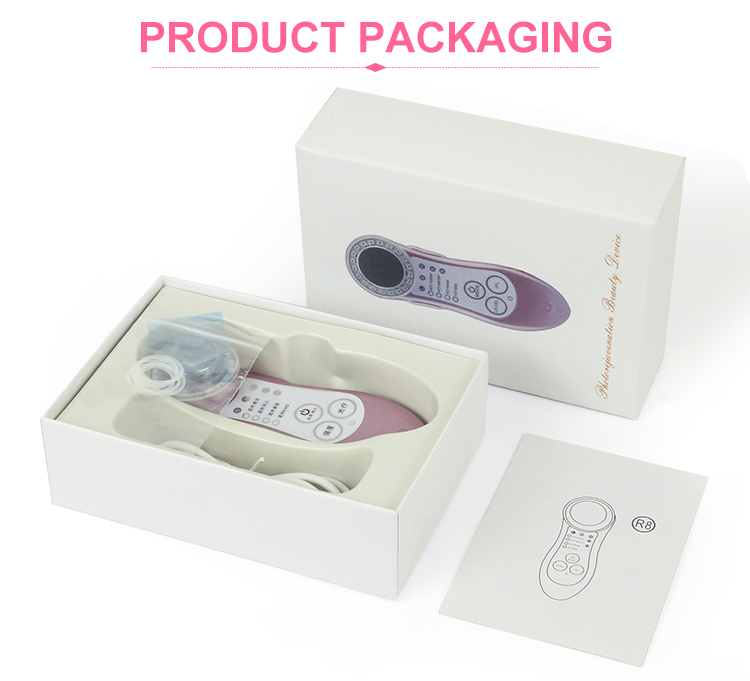 Multi functional skin care 7 color photon ultrasonic  EMS face beauty instrument