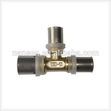 press fitting equal tee for manifold