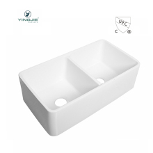 Ceramic Farmhouse Apron Front Kitchen Sink with Strainer