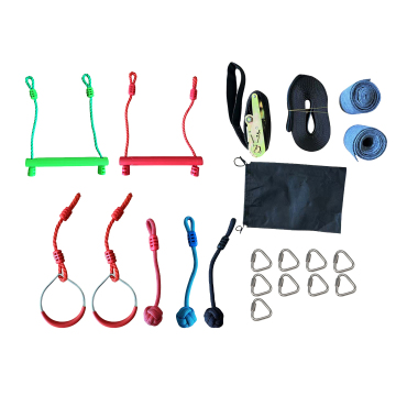 Backyard Ninja Warrior Obstacle Course: Slacklines and Swing Sets