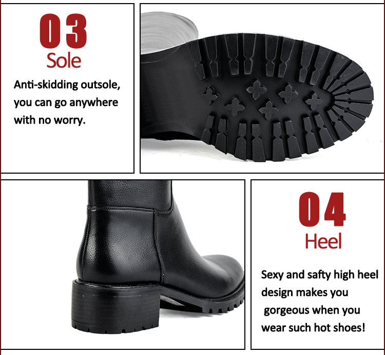 black real leather hot sale women boots