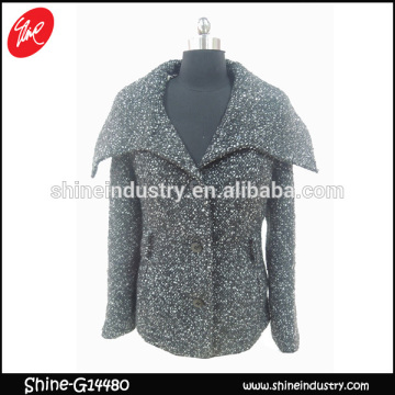 New coat button snowflake woolen women coat