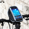 Waterproof Travel Bicycle Front Bag with Transparent Screen Touch Phone Holder