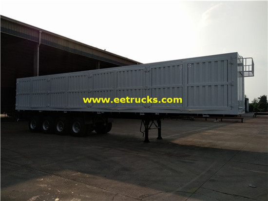 4 Axles 60ton Cargo Box مقطورة