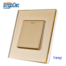 Glass panel 1gang 1way push pull siwtch