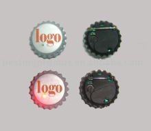 LED Bottle cap badge