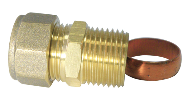 Compression Brass straight male coupler