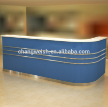 customized top class nice wood service table for mall use