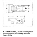 1.5 Inch Wide Handle & Double Security Lock Ratchet Buckle