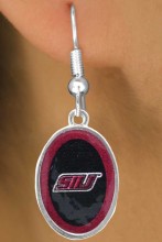 Lead, Cadmium, & Nickle Free Southern Illinois University "Salukis" Logo Earring College Jewelry